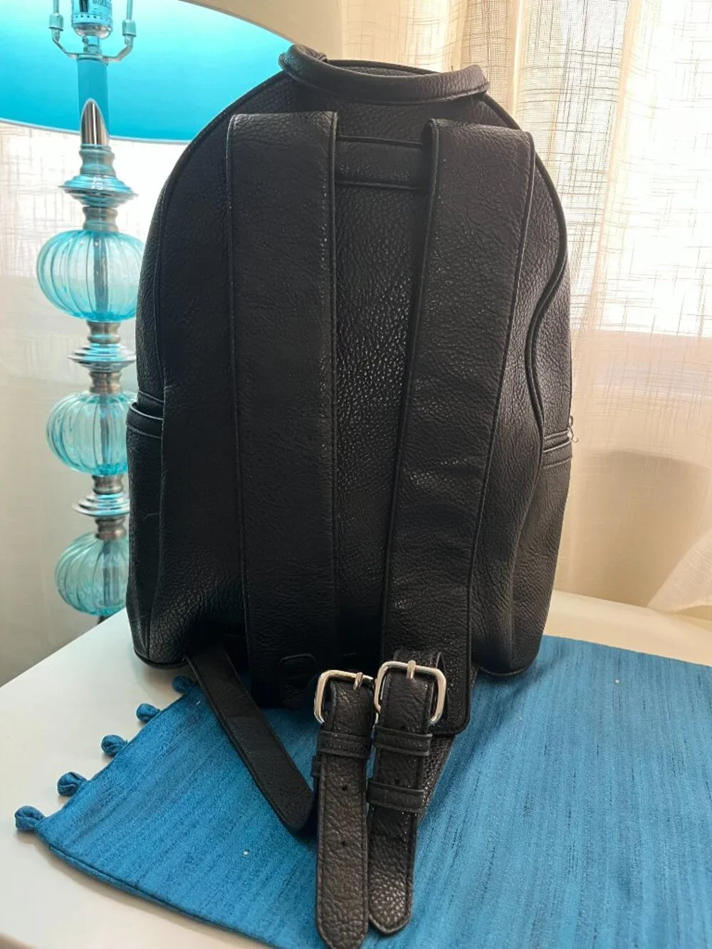 Black Leather Jones New York Backpack